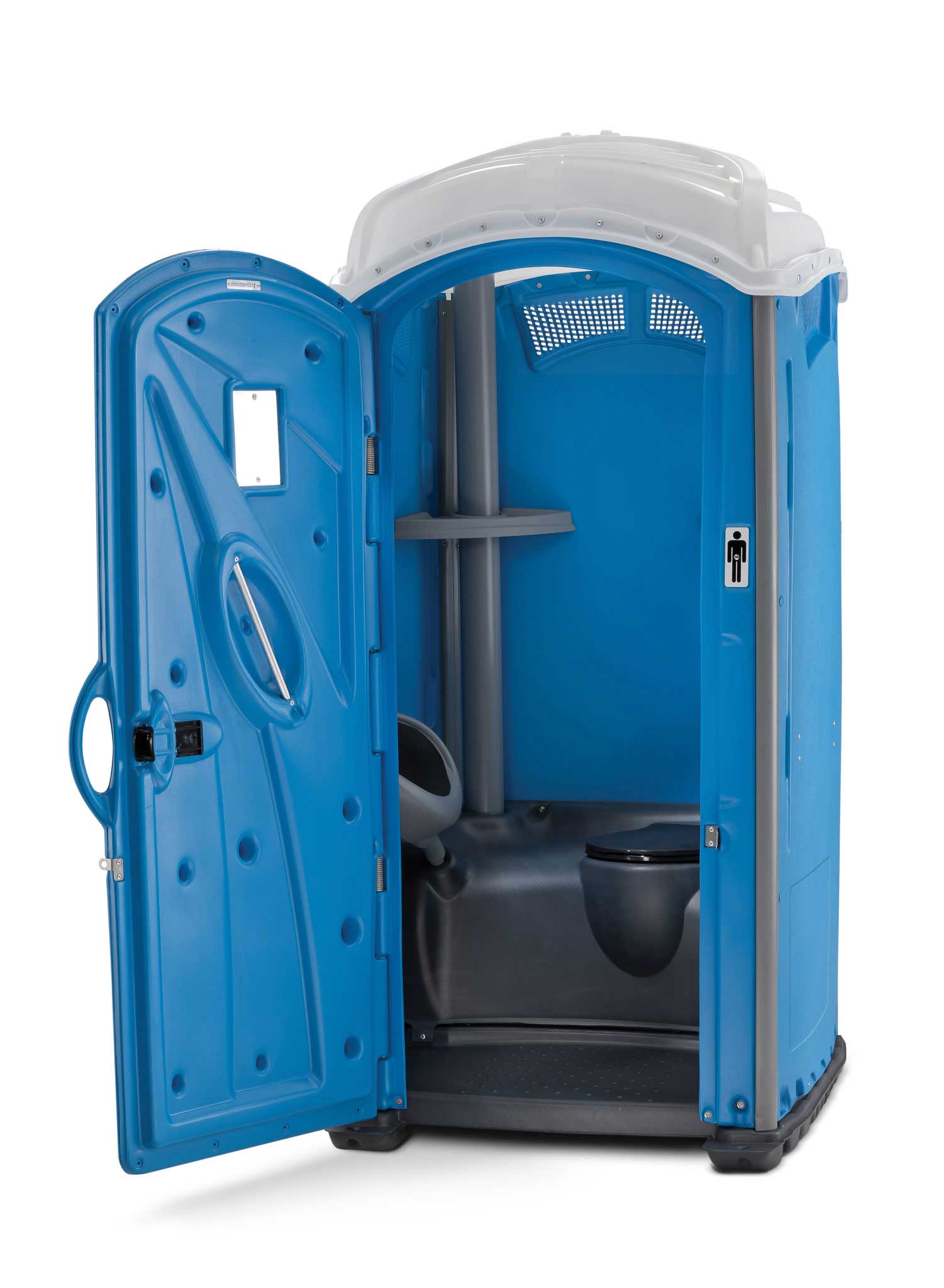 Non-flushing portaloo with the door open