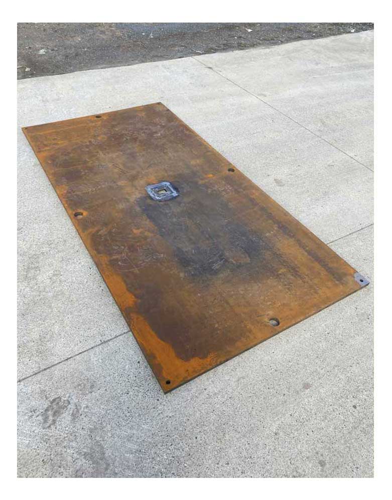 Steel road plate